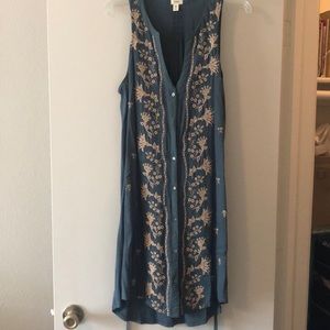 Anthropologie Robin’s Egg Blue Dress